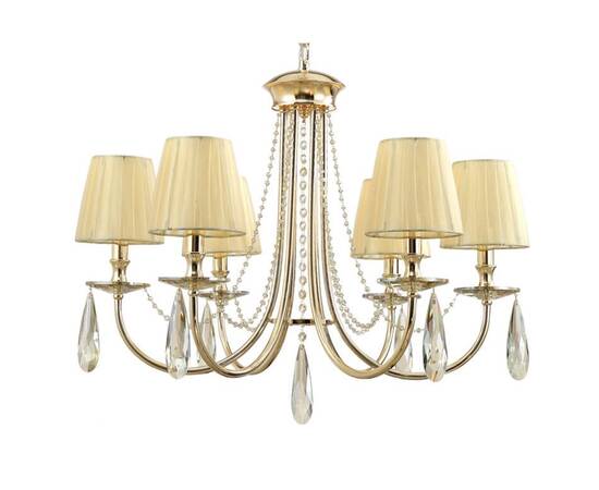 Подвесная люстра Crystal Lux Victoria SP6 Gold/Amber, изображение 5