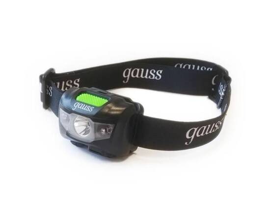 Налобный светодиодный фонарь Gauss аккумуляторный 40х60 130 лм GF405