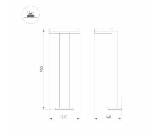 Уличный светодиодный светильник Arlight LGD-Tent-Boll-H900-9W Warm3000 029978, изображение 2