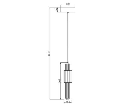 Подвесной светодиодный светильник Maytoni Verticale MOD308PL-L9CG3K, изображение 2