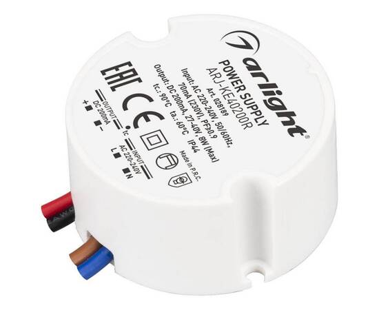 Драйвер Arlight ARJ-KE40200R 27-40V 8W IP44 0,2A 028189