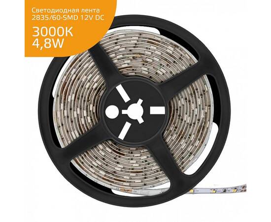 Светодиодная влагозащищенная лента Gauss 4,8W/m 60LED/m 2835SMD теплый белый 5M 356000105