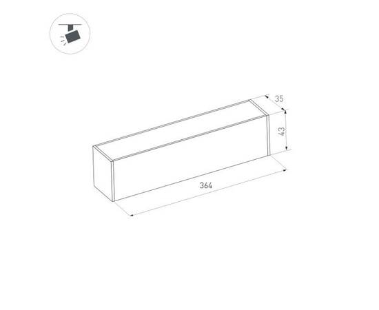 Трековый светодиодный светильник Arlight Mag-Dark-45-L400-12W Warm3000 034998, изображение 2