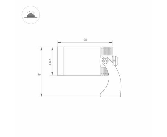 Уличный светодиодный светильник Arlight KT-Water-R44-8W White6000 032756, изображение 2
