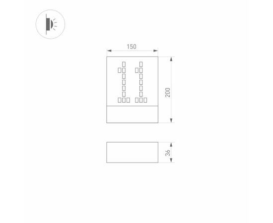 Уличный настенный светодиодный светильник Arlight LGD-Sign-Wall-S150x200-3W Warm3000 030022, изображение 2