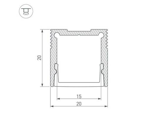Профиль Arlight SL-SLIM20-H20-3000 ANOD 036038, изображение 2