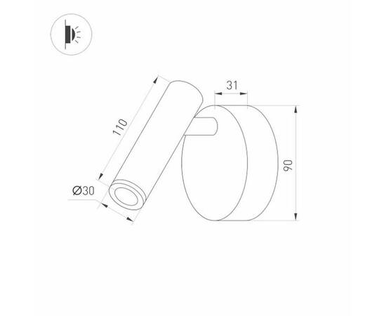 Спот Arlight SP-BED-NB-R90-3W Warm3000 033061, изображение 2