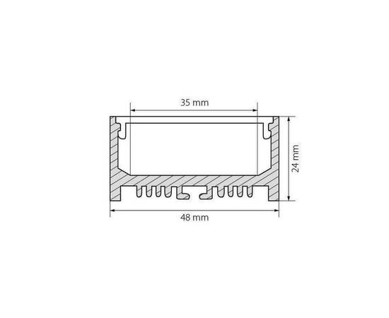 Профиль Arlight ARH-LINE-2448-2000 ANOD 018684, изображение 2