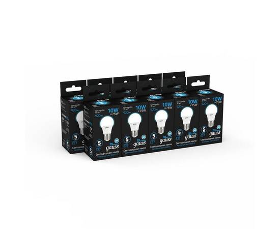 Лампа светодиодная Gauss E27 10W 6500K матовая 102502310, изображение 3