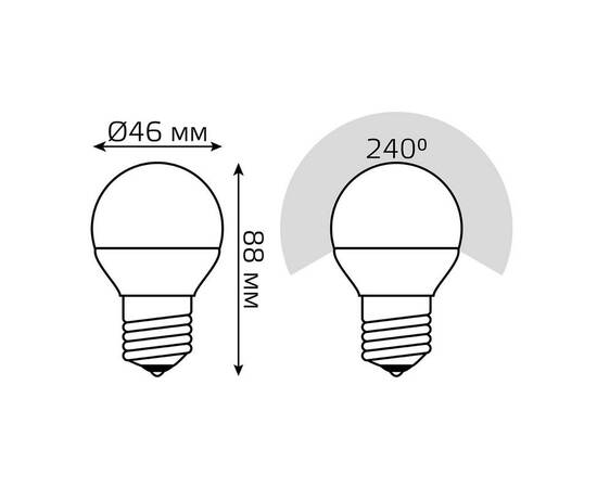 Лампа светодиодная диммируемая Gauss E27 6W 3000-6500K матовая 105102406, изображение 2