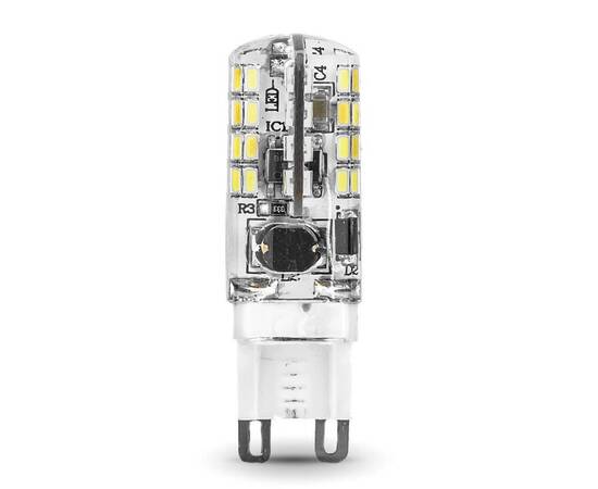 Лампа светодиодная Gauss G9 3W 2700K прозрачная 107709103