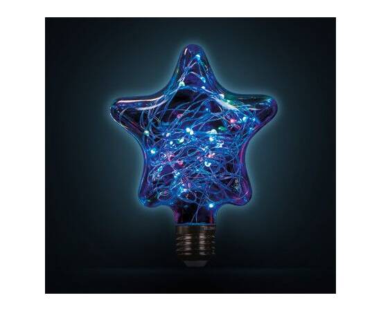 Лампа светодиодная Gauss Vintage Star E27 2W RGB 160802008, изображение 2