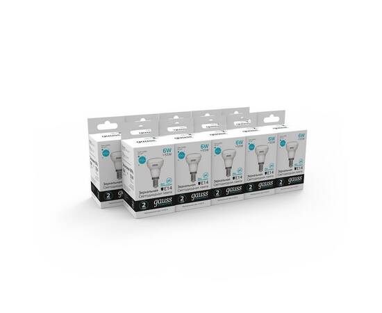 Лампа светодиодная Gauss E14 6W 4100K матовая 63126, изображение 3