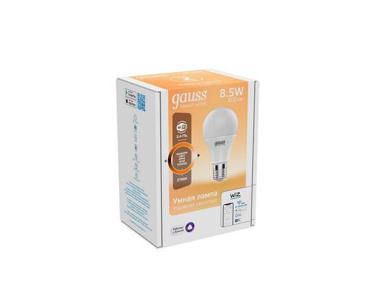 Лампа светодиодная диммируемая Gauss Smart Home E27 8,5W 2700K матовая 1050112