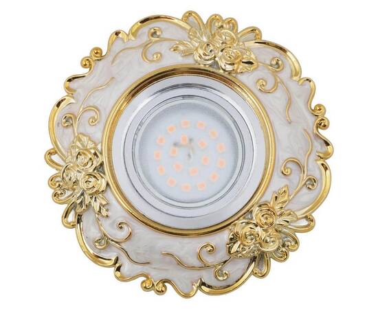 Встраиваемый светильник Fametto Arno DLS-A105 GU5.3 Chrome/Beige+Gold