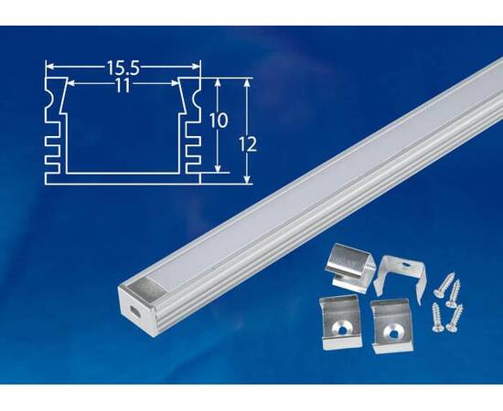 Профиль Uniel UFE-K10 Silver/Frozen 200 Polybag UL-00005029, изображение 2