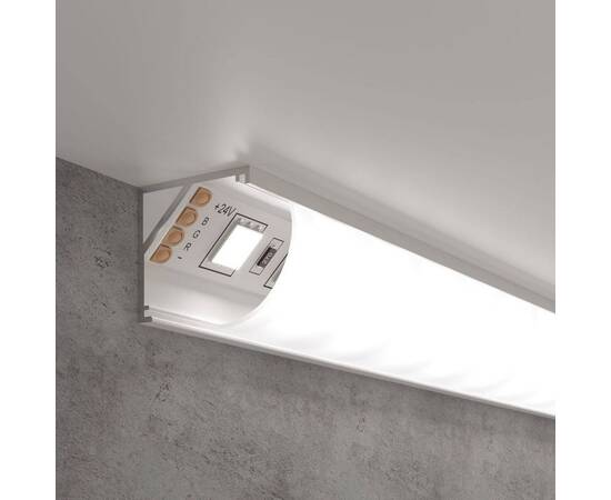 Профиль угловой алюминиевый с рассеивателем Elektrostandard LL-2-ALP008 a053628