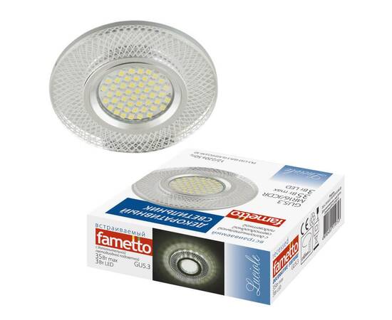 Встраиваемый светильник Fametto Luciole DLS-L153 GU5.3 GLASSY/CLEAR 3D