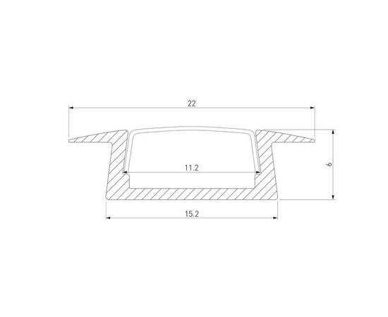 Профиль встраиваемый алюминиевый с рассеивателем Elektrostandard LL-2-ALP007 a053622, изображение 2