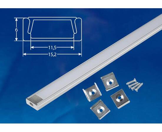 Профиль Uniel UFE-K02 Silver/Frozen 200 Polybag UL-00005027, изображение 2