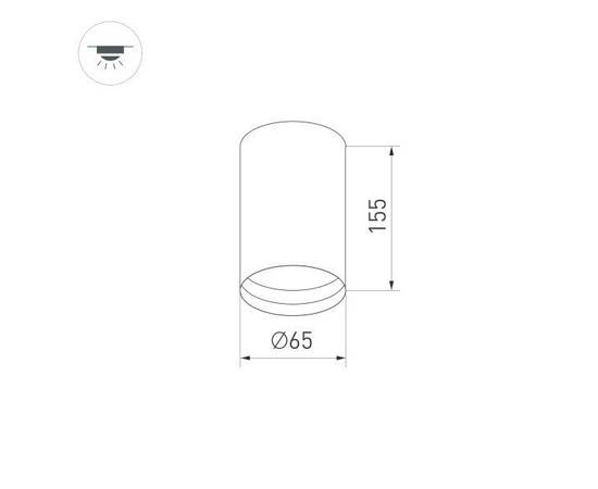 Корпус светильника Arlight SP-Polo-Surface-R65 024220(1), изображение 2