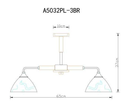 Потолочная люстра Arte Lamp Matthew A5032PL-3BR, изображение 5
