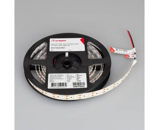 Светодиодная лента Arlight 19,2W/m 240LED/m 2835SMD теплый белый 5M 008770(2), изображение 2