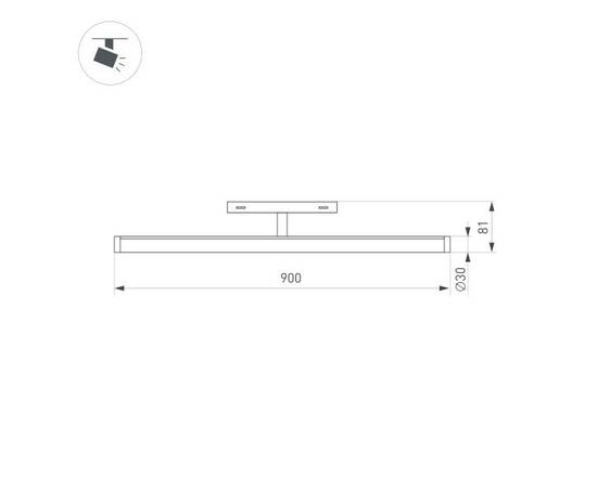 Трековый светодиодный светильник Arlight Mag-Orient-Tube-Turn-L900-30W Warm3000 036479, изображение 2
