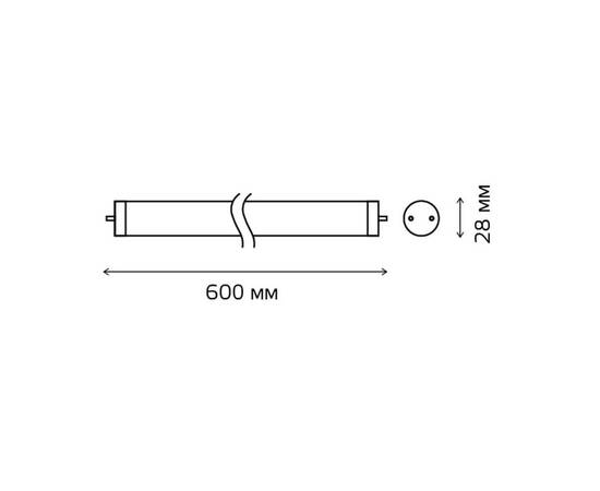 Лампа светодиодная Gauss G13 10W 6500K матовая 93030, изображение 2