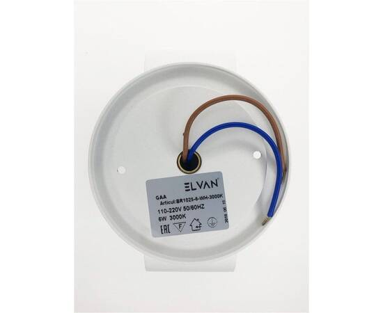 Настенный светодиодный светильник Elvan GW-1025-6W-WW-Wh, изображение 2