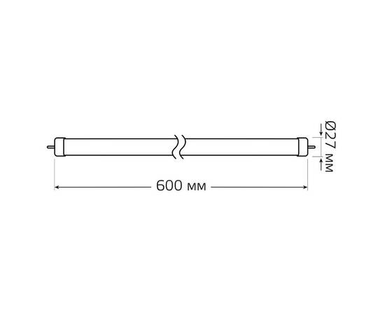 Лампа светодиодная Gauss G13 12W 4000К матовая 93022, изображение 2