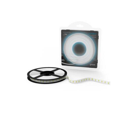 Светодиодная лента Gauss 14,4W/m 60LED/m 5050SMD холодный белый 5M 312000314, изображение 6