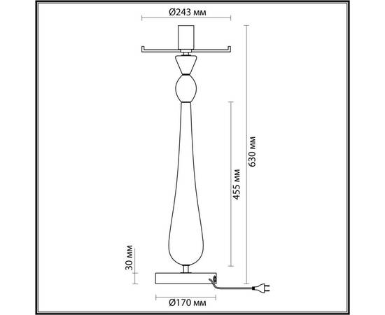 Основа для настольной лампы Odeon Light Standing Tower 4889/1T, изображение 2