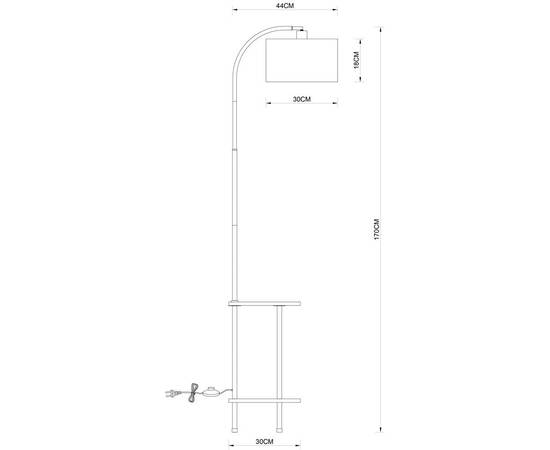Торшер Arte Lamp Combo A4055PN-1BK, изображение 2