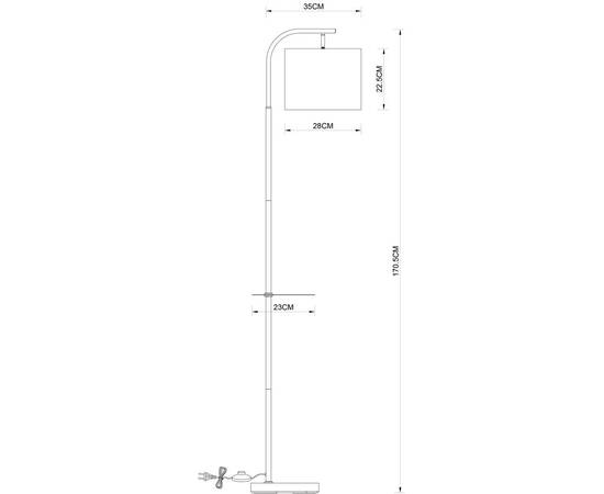 Торшер Arte Lamp Connor A4053PN-1BK, изображение 2