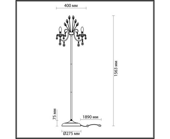 Торшер Odeon Light Hall Versia 4977/3F, изображение 2