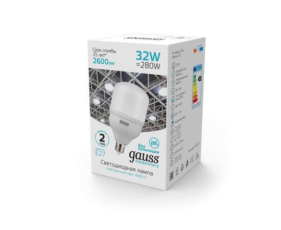 Лампа светодиодная Gauss E27 32W 4000K матовая 63233, изображение 5