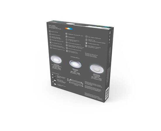 Встраиваемый светодиодный светильник Gauss Backlight Bubbles с подсветкой BL317, изображение 5