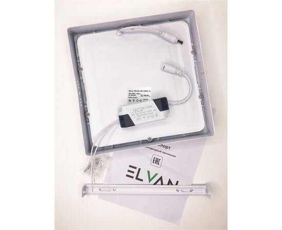 Настенно-потолочный светодиодный светильник Elvan NLS-702SQ-18W-WH-Wh, изображение 5