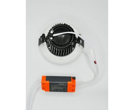 Встраиваемый светодиодный светильник Elvan VLS-006R-12W-WW-Wh, изображение 5