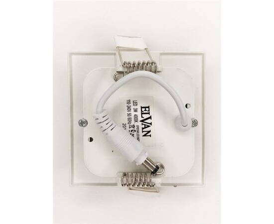 Встраиваемый светодиодный светильник Elvan VLS-102SQ-3W-WW-Wh, изображение 5