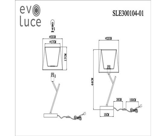 Настольная лампа Evoluce Denice SLE300104-01, изображение 2