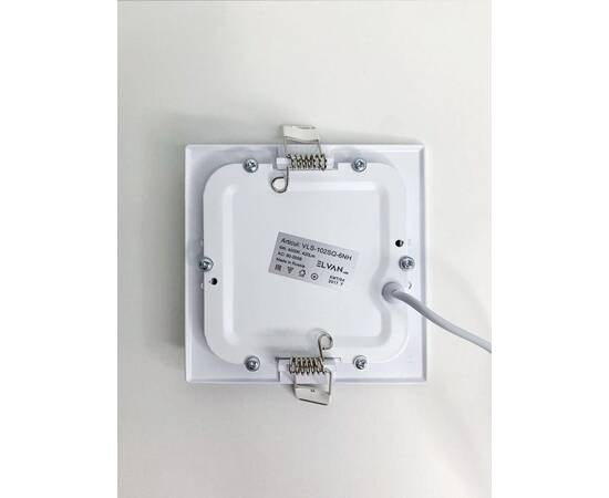 Встраиваемый светодиодный светильник Elvan VLS-102SQ-6W-WH-Wh, изображение 4