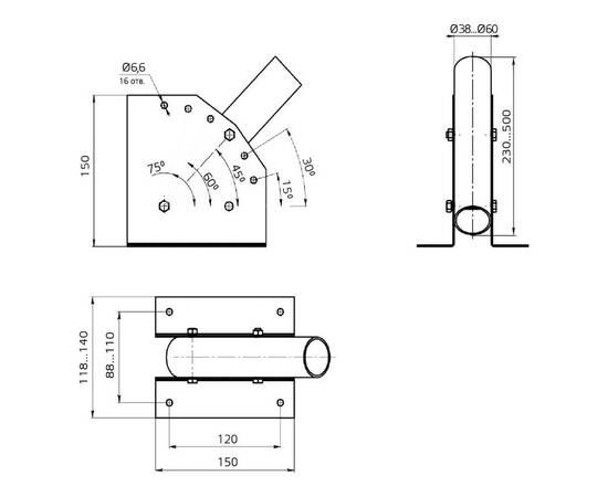 Кронштейн Gauss 903265103, изображение 3