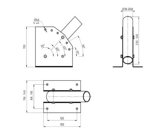 Кронштейн Gauss 903265102, изображение 3