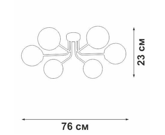 Потолочная люстра Vitaluce V4995-1/6PL, изображение 4