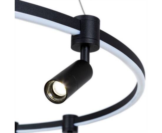 Подвесная светодиодная люстра Arte Lamp Ring A2186SP-1BK, изображение 2