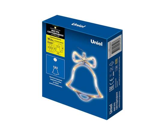 Подвесной светодиодный светильник «Колокольчик» Uniel ULD-H1620-010/STA/3AAA Warm White IP20 Bell UL-00007253, изображение 4