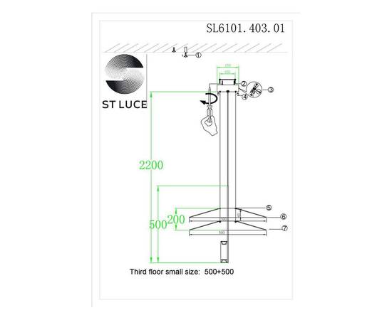 Подвесной светодиодный светильник ST Luce Isola SL6101.403.01, изображение 2