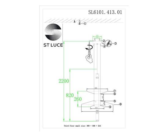 Подвесной светодиодный светильник ST Luce Isola SL6101.413.01, изображение 2